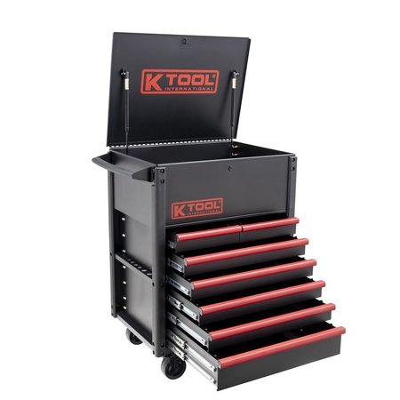 K-TOOL INTERNATIONAL Service Cart, 7 Drawer, Black KTI75122